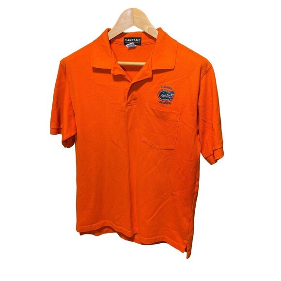 University of Florida Gator Logo Orange Collared Golf Shirt Sz M - Picture 1 of 9